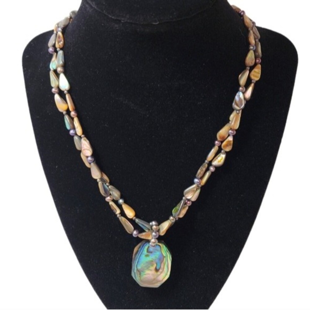 Mother of Pearl Double-Strand Beaded Necklace